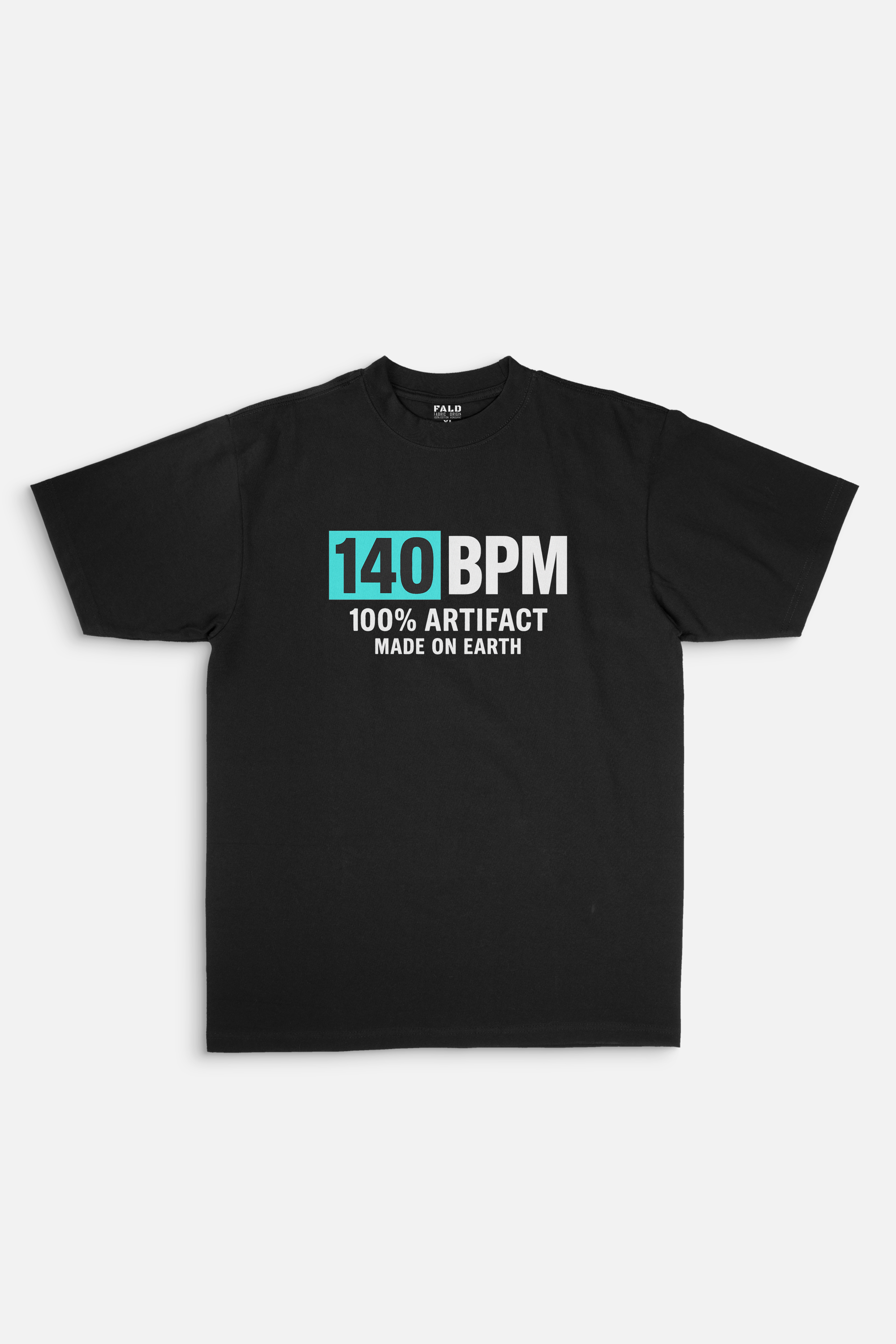 FALD | BLACK T-SHIRT / 140BPM PRINT