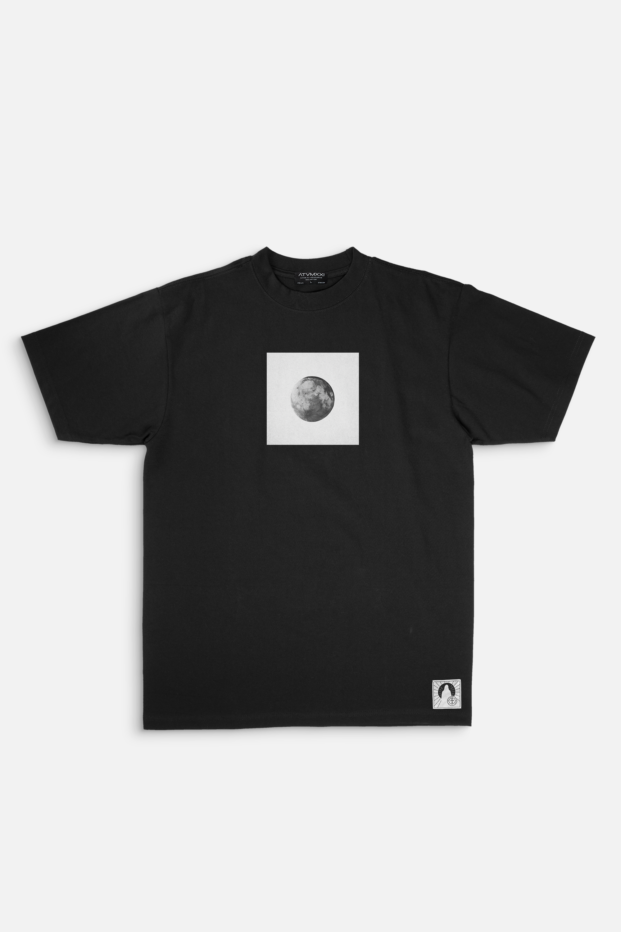 ATVMXXI | BLACK T-SHIRT / MOON PRINT
