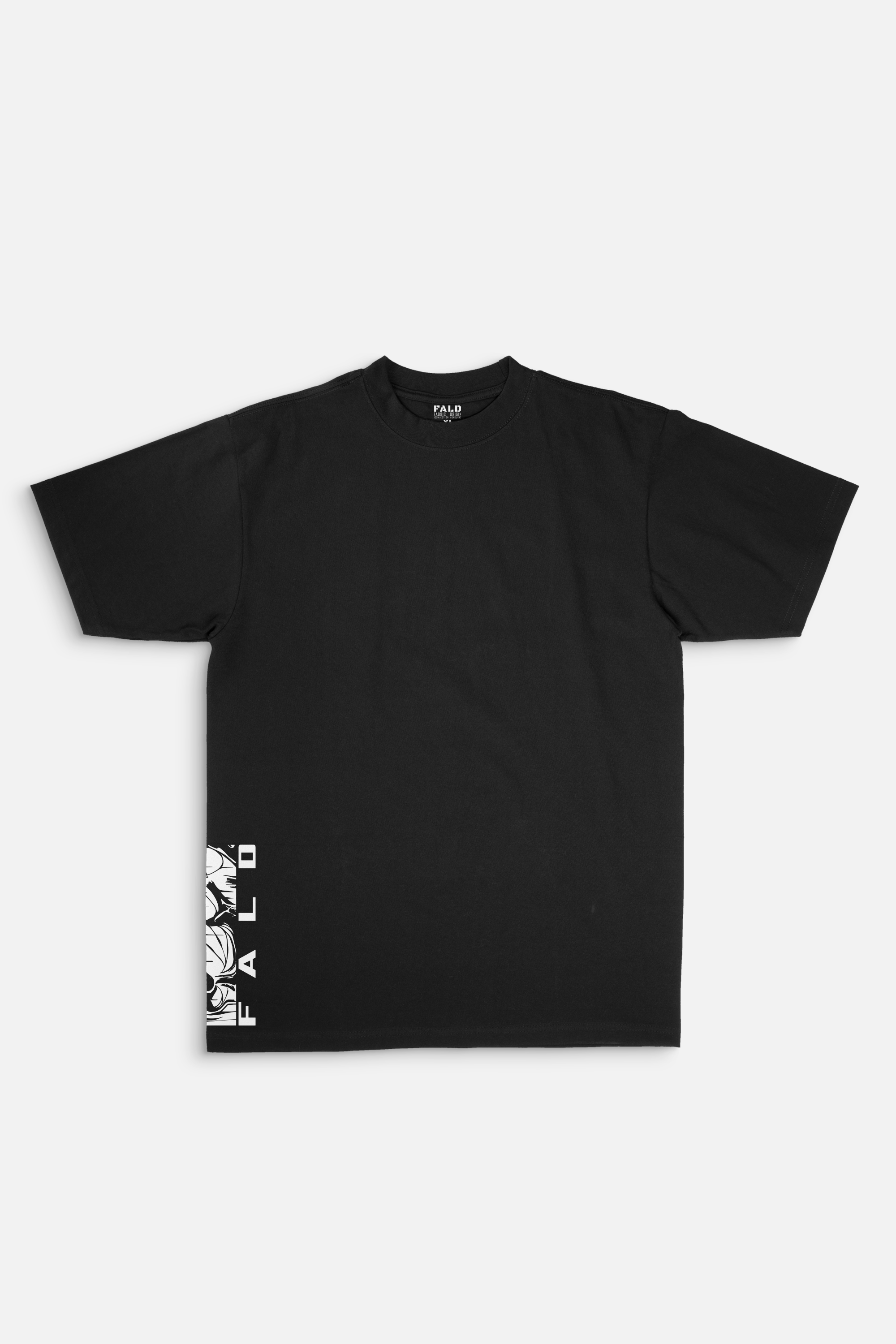 FALD | BLACK T-SHIRT / SIDE PANEL LOGO