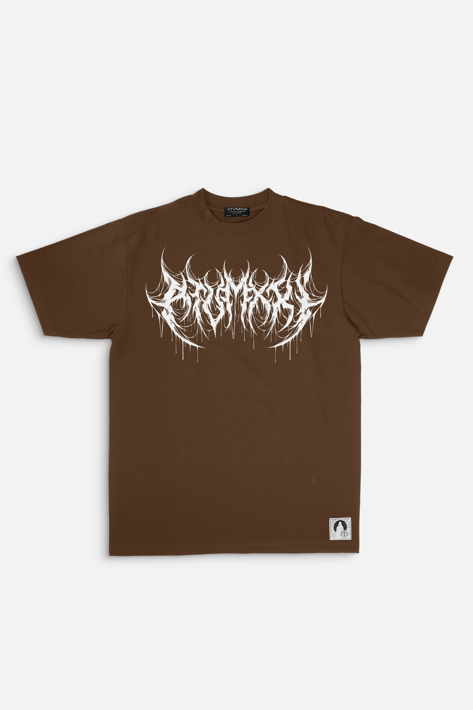 ATVMXXI | BROWN T-SHIRT / NAME LOGO