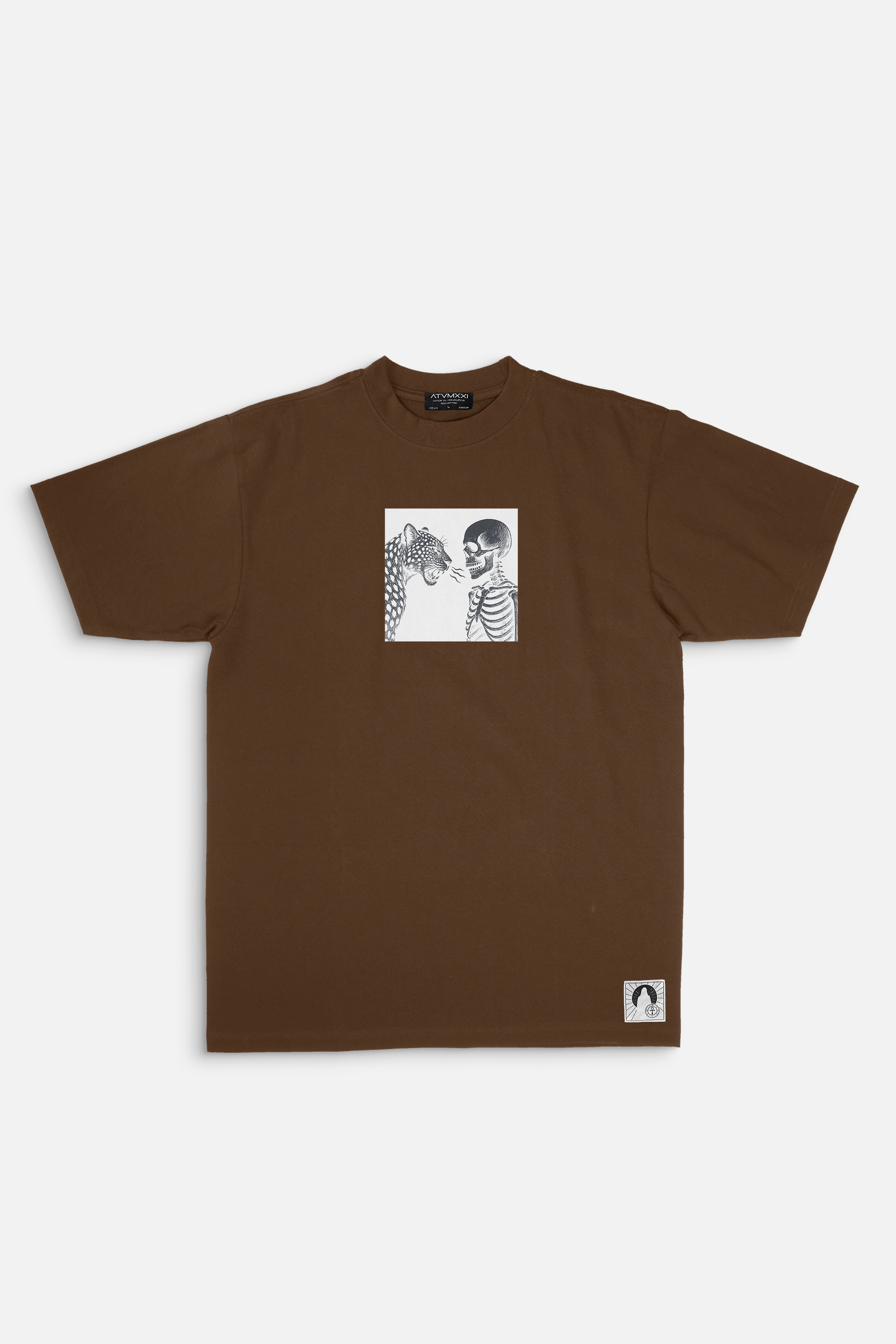 ATVMXXI | BROWN T-SHIRT / LEO PRINT