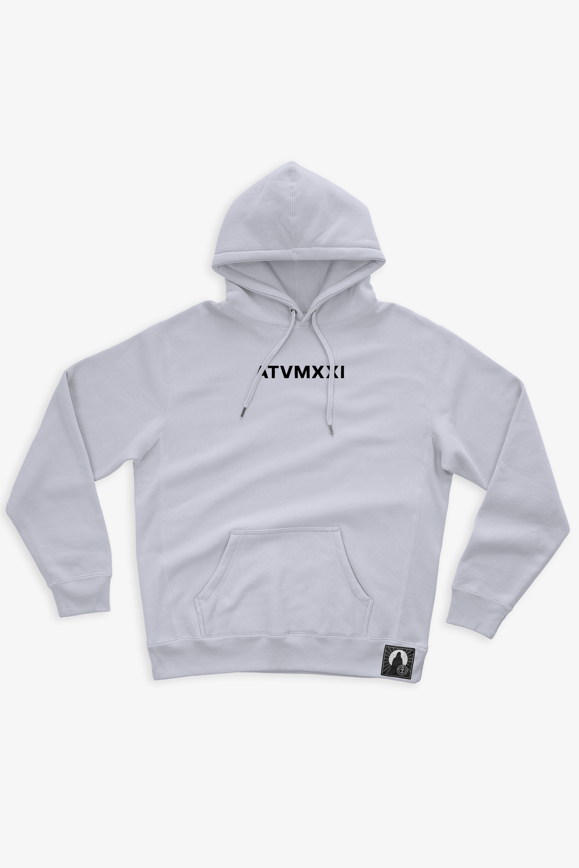 ATVMXXI | GREY HOODIE 13.5OZ / BLACK CLASSIC ATVMXXI LOGO