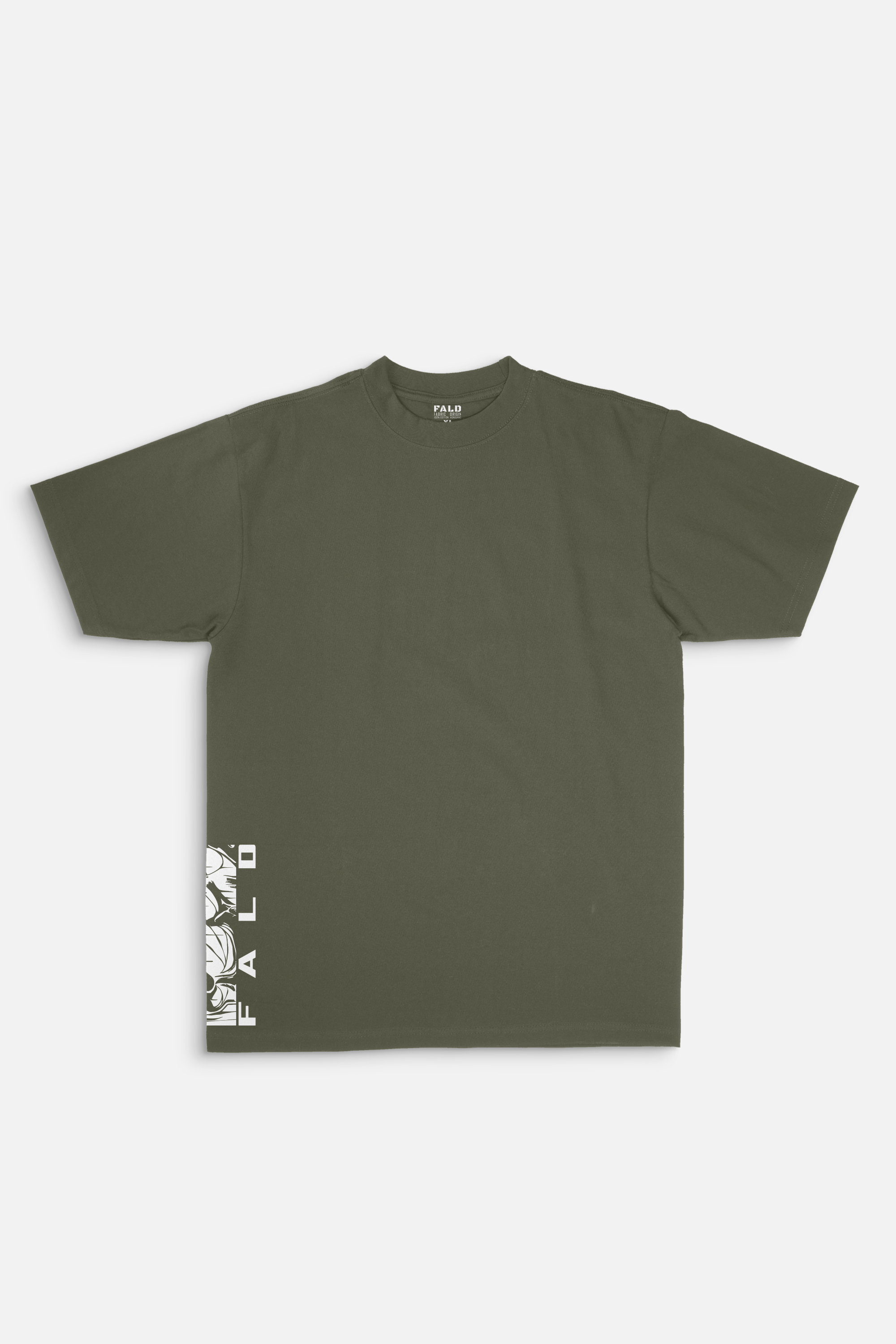 FALD | OLIVE T-SHIRT / SIDE PANEL LOGO