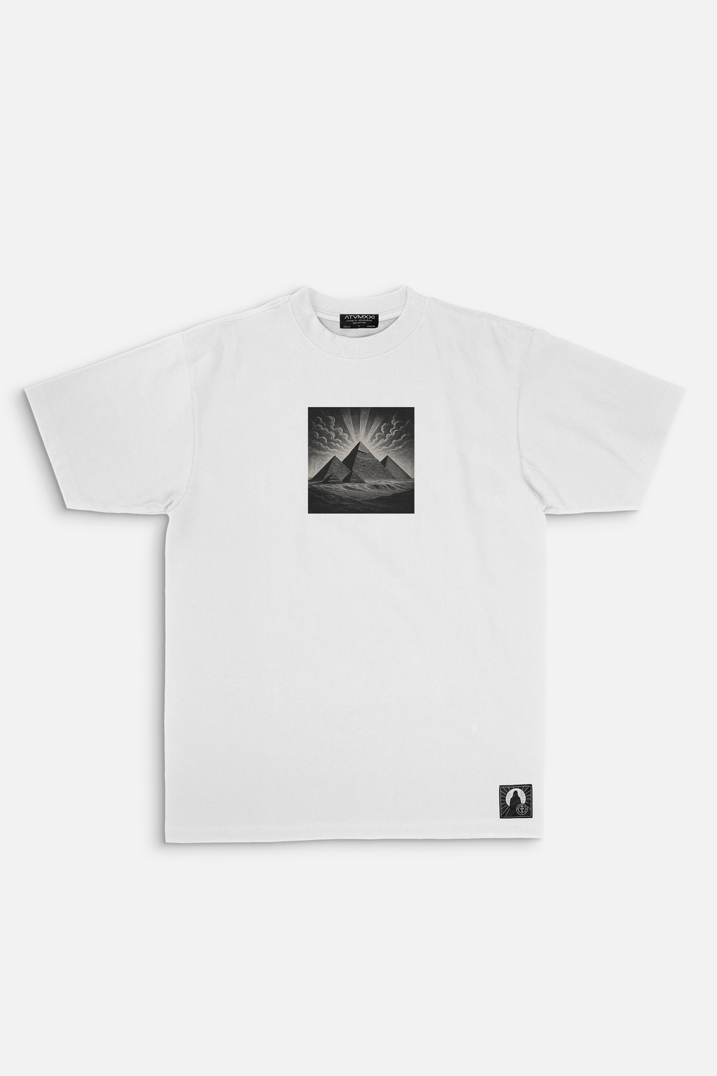 PYRAMID PRINT TEE WHITE