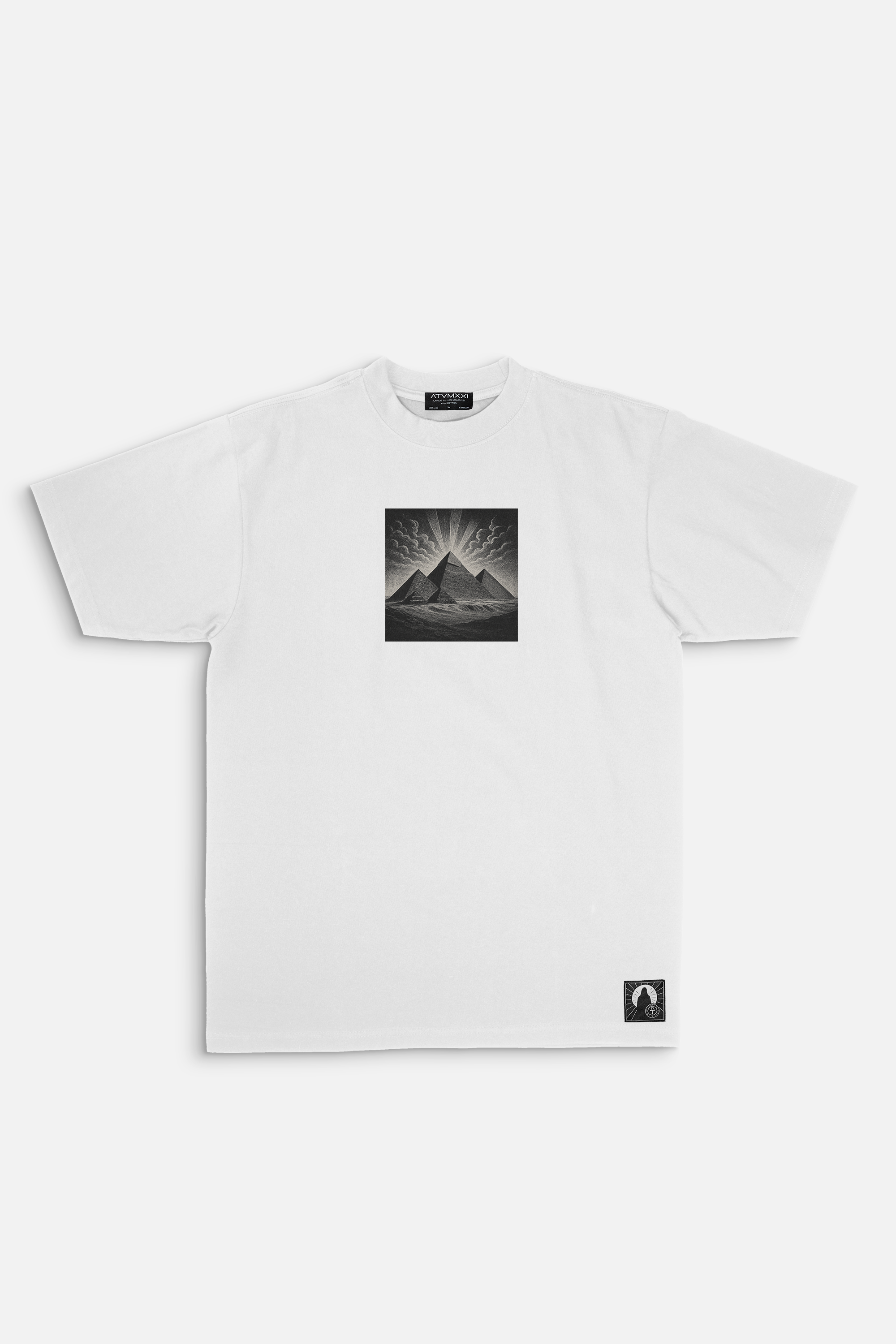 PYRAMID PRINT TEE WHITE